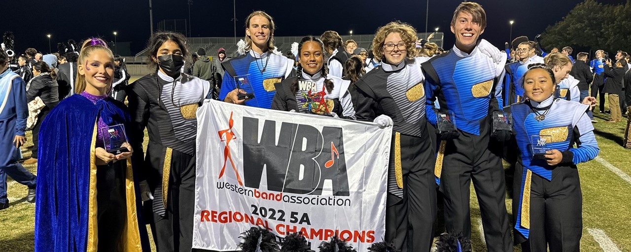 2022 5A Regional Champions Band and Color Guard